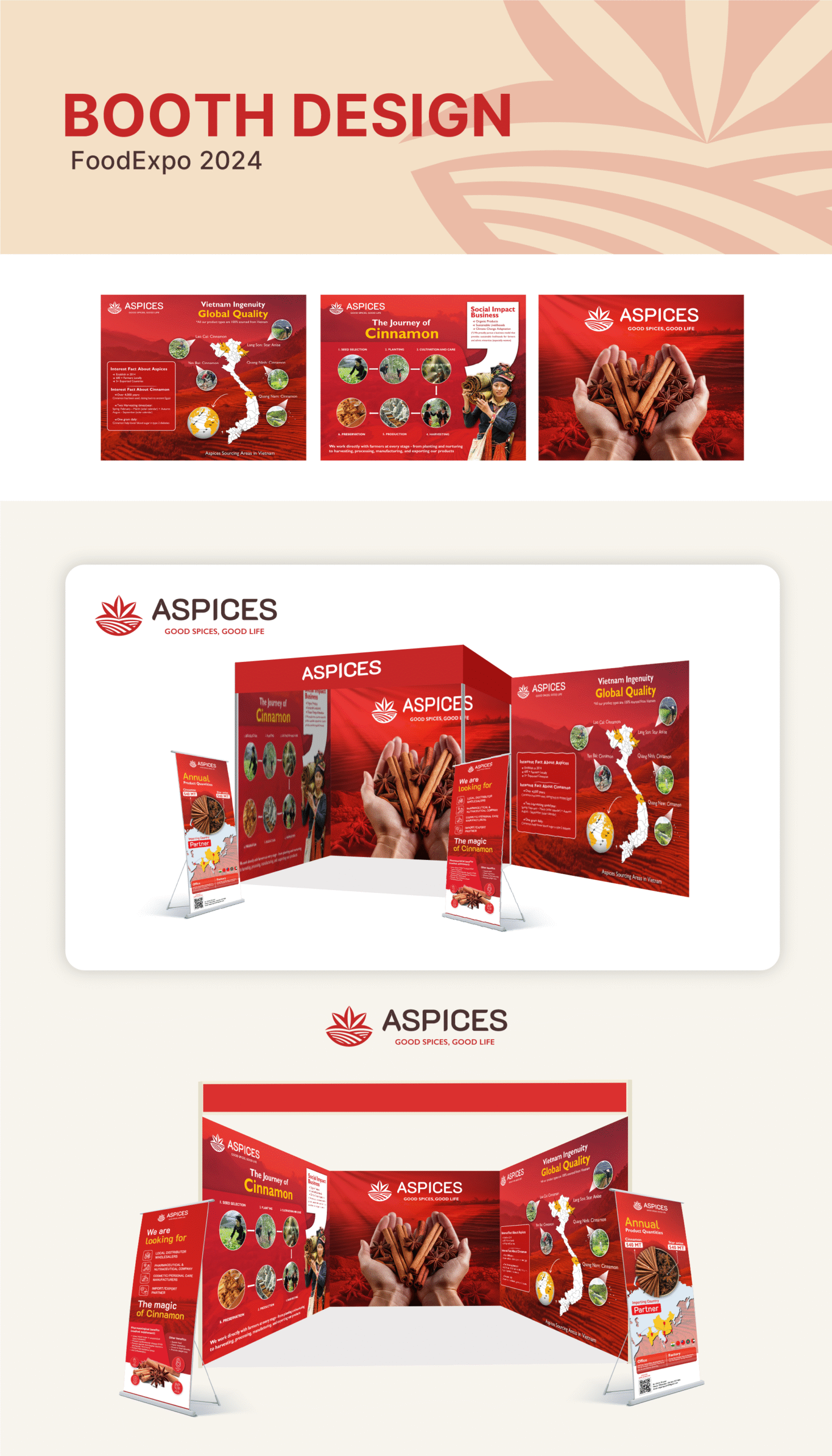Aspices Booth & Business Profile Design - FoodExpo 2024